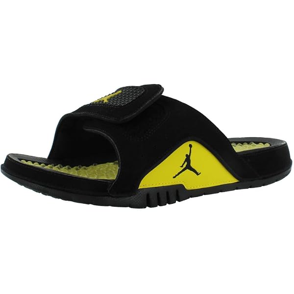 Nike Jordan Hydro IV Tênis masculino retrô (preto/amarelo tour, 38